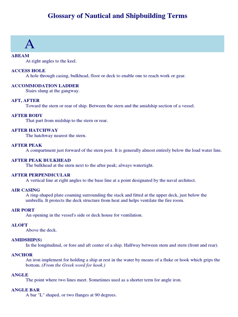 Shipbuilding Terms PDF