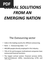 Global Solutions From An Emerging Nation