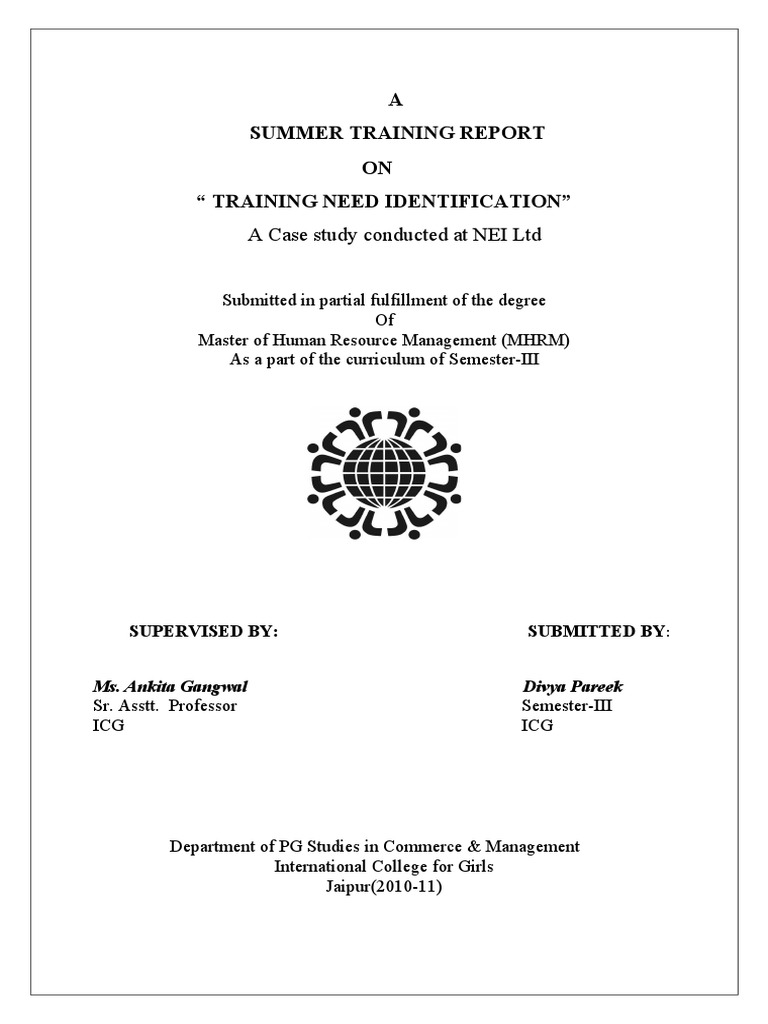 Training Need Identification at NEI Ltd | PDF | Questionnaire ...