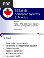 EEE381B Aerospace Systems & Avionics: Radar