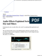 Audio Effects Explained Series - Part 3 - EQ and Filters Audio Geek Zine