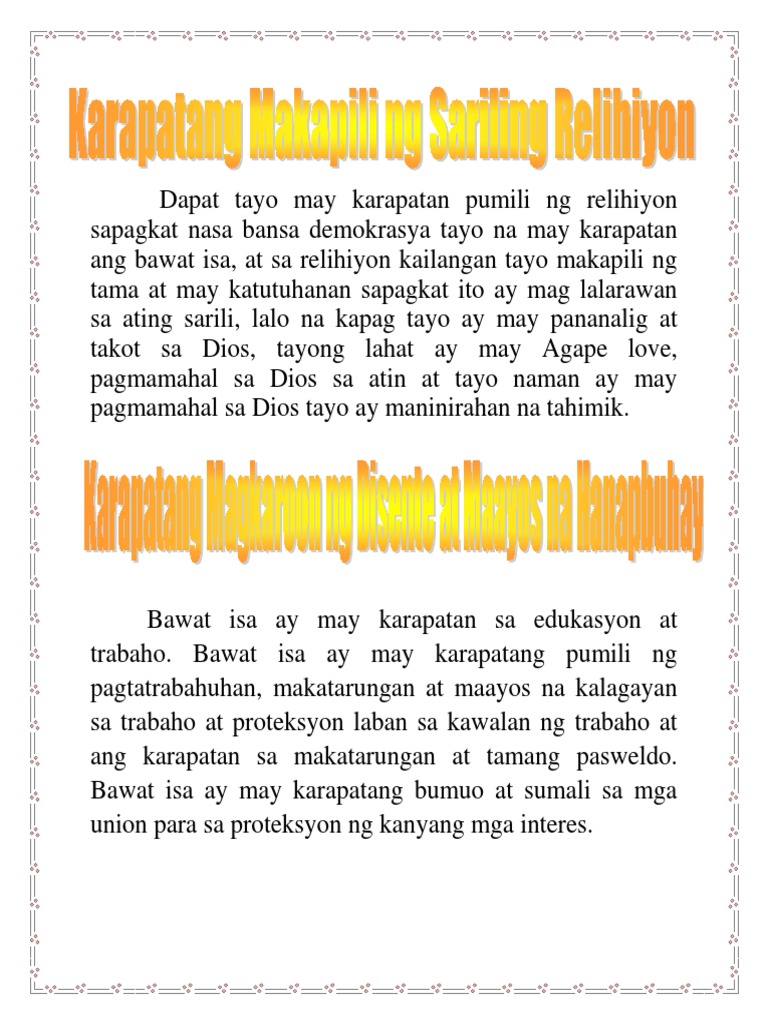 Karapatan | PDF