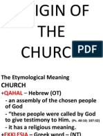 Origin of The Church