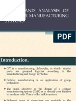 Design and Analysis of Cellular Manufacturing Systems