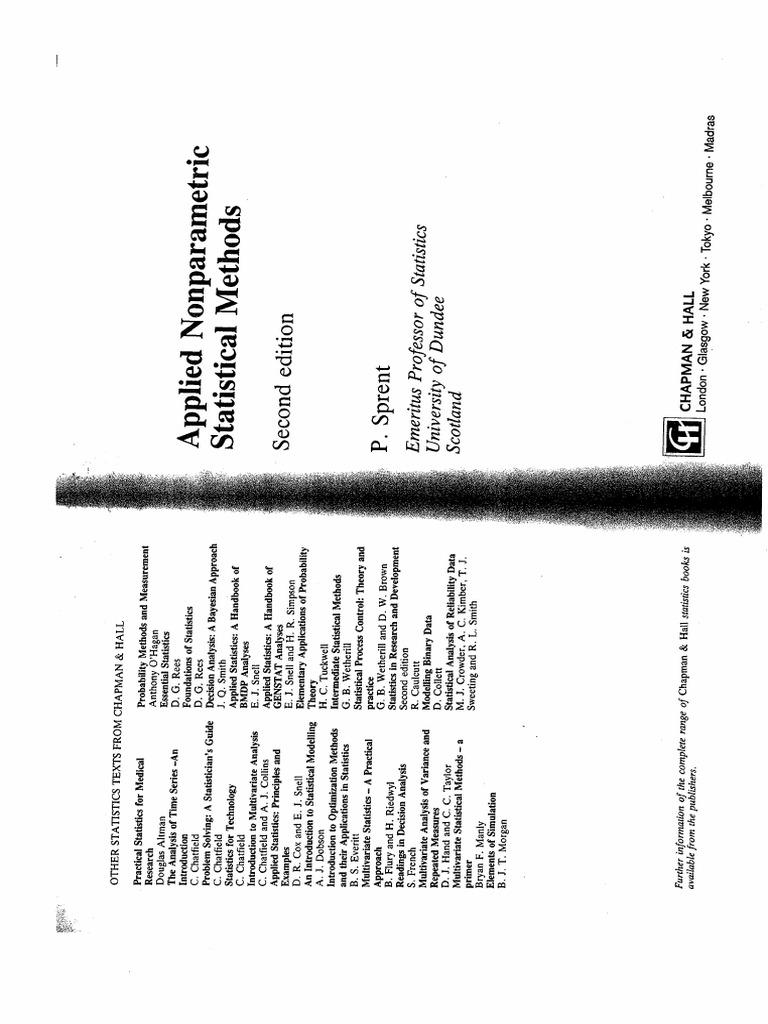 Applied Nonparametric Statistical Methods | PDF