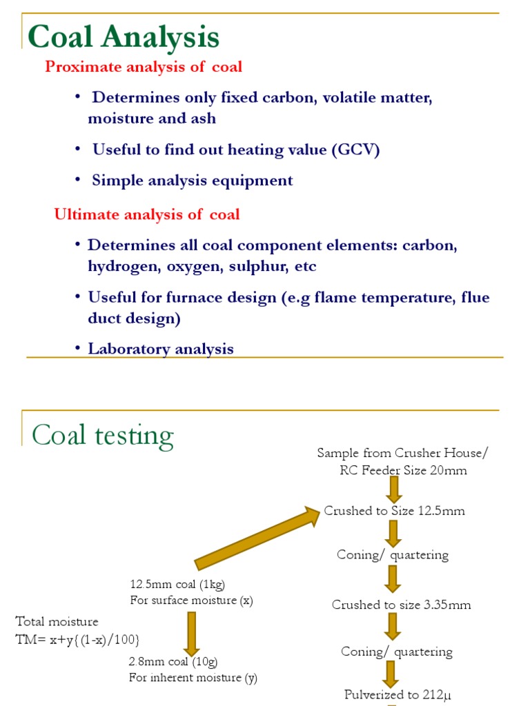Coal Analysis Pdf Coal Combustion