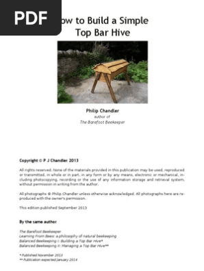 How To Build A Simple Top Bar Hive | PDF | Beehive | Beekeeping
