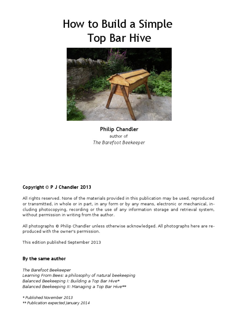 How To Build A Simple Top Bar Hive | PDF | Beehive | Beekeeping