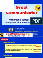 Great Communicator: Humorous Business Plan Composed of Humorous Quotes