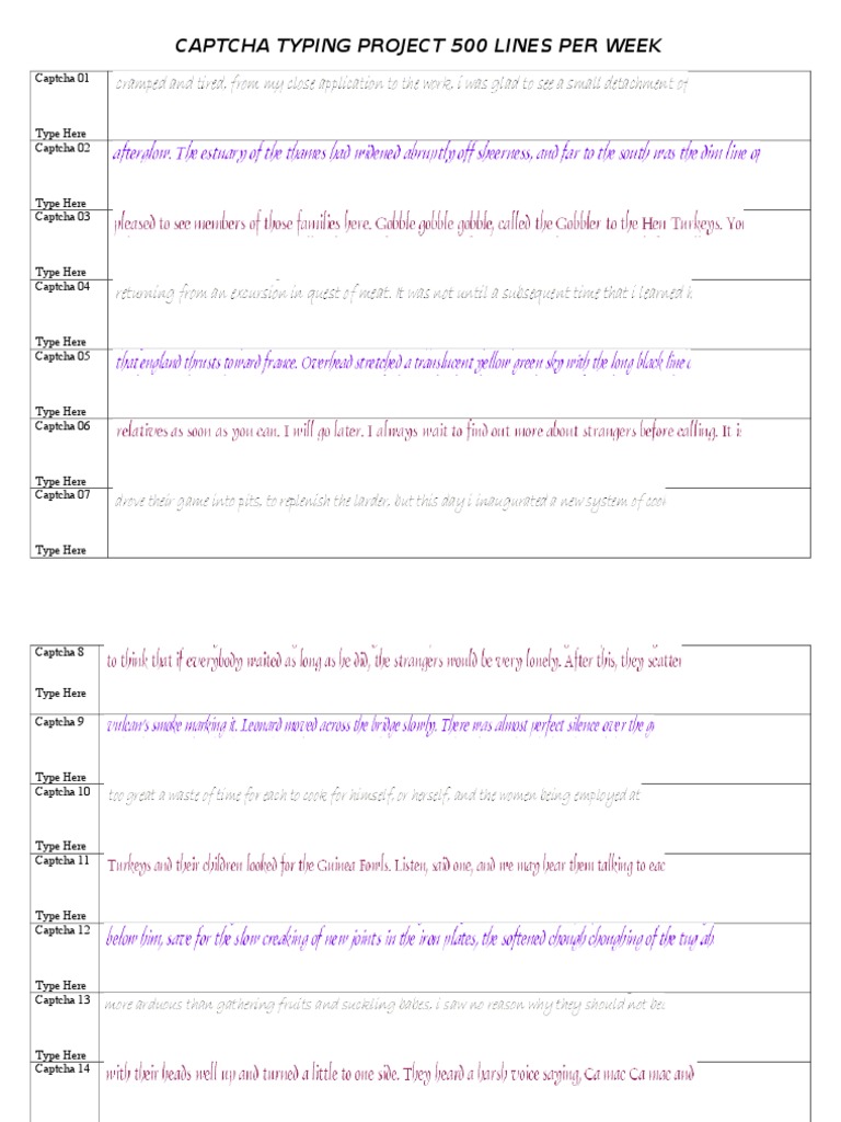 Weekly CAPTCHA Typing Project | PDF | Alan Turing | Artificial Intelligence