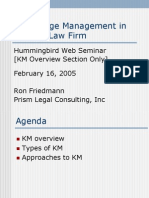 Hummingbird Summit KM Webinar - Prism Legal Consulting - Feb 2005