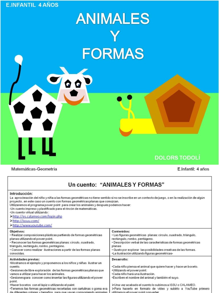 Animales y Formas | PDF | Juegos y actividades