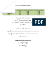 Calculo de Energia Consumida