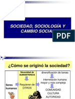 Sociedad Sociología y Cambio Social