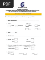 Borang Soal Selidik Siap