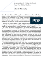 Strauss, Leo-How to Study Medieval Philosophy