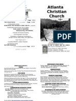 September 15, 2013 Church Bulletin