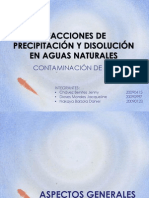 Reacciones de Precipitacion y Disolucion en Aguas Naturales - Final