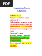 EXERCÍCIOS SOBRE ADJETIVOS E SUBSTANTIVOS-RESUMO