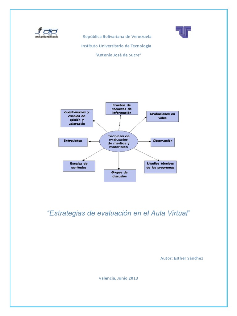 Estrategias de Evaluación en E-learning | PDF | Evaluación | Aprendizaje