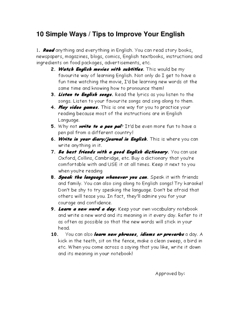 English Tips for Language Learners | PDF | Foreign Language Studies ...