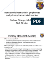 Translational Research in Lymphomas and Primary Immunodeficiencies