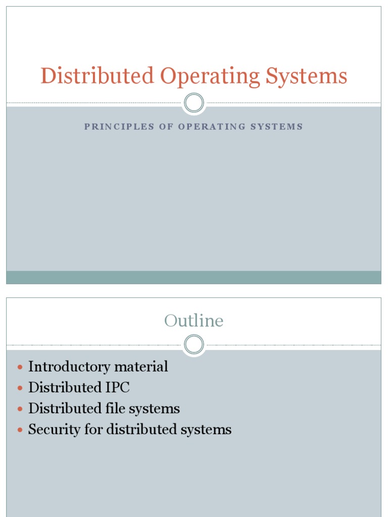 Distributed Operating System | PDF | Computer Network | Operating System