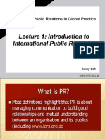 Lecture 1: Introduction To International Public Relations
