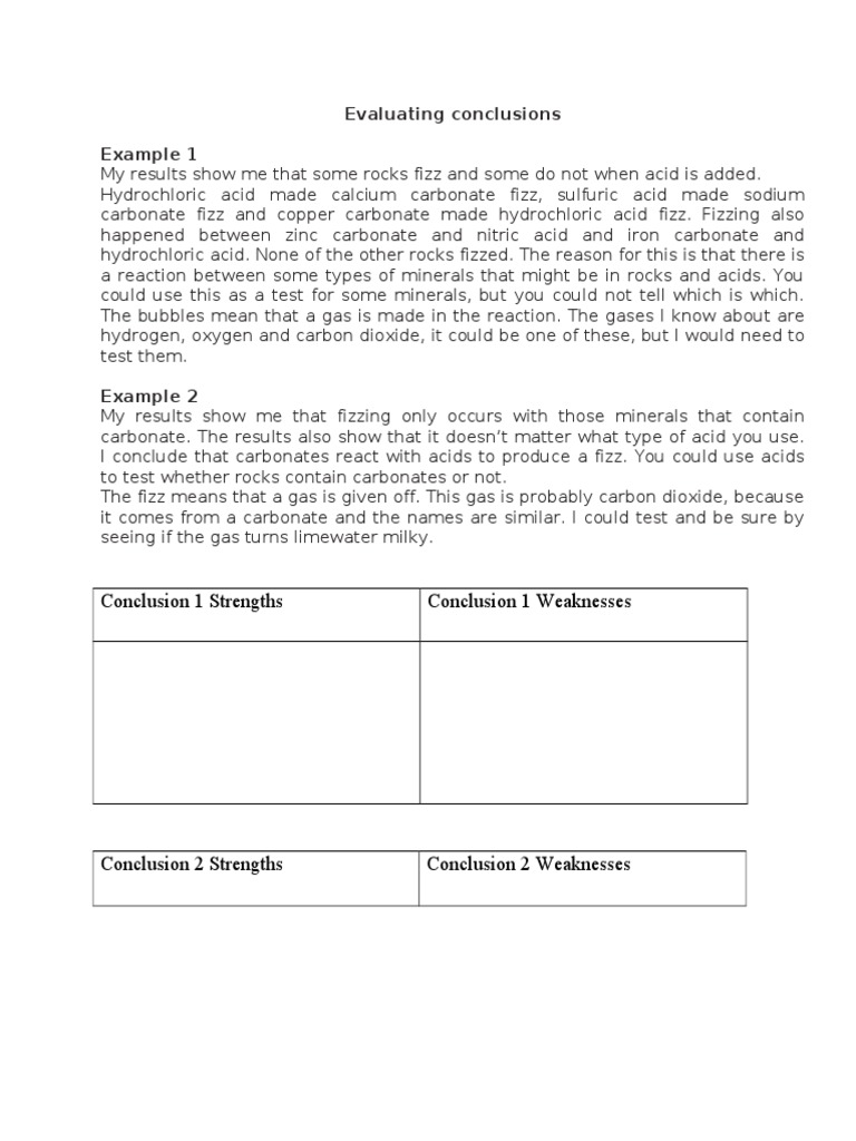 Examples of Conclusions Comparing1 | PDF