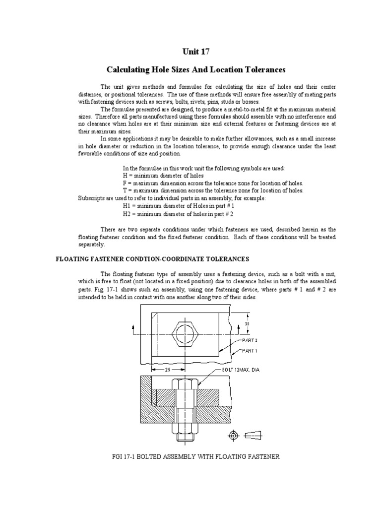 Unit 17 PDF Engineering Tolerance Screw