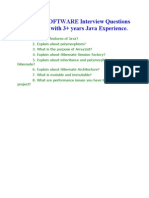 ENCORE SOFTWARE Interview Questions (23-3-2010) With 3+ Years Java Experience