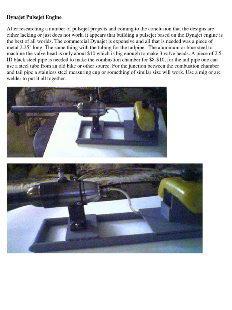 Building a Dynajet Pulsejet Engine | PDF | Art | Technology & Engineering
