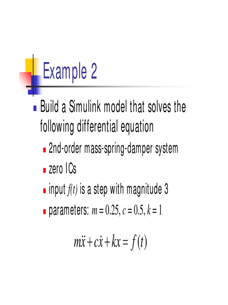 Simulink Tutorial Pdf Equations Physics