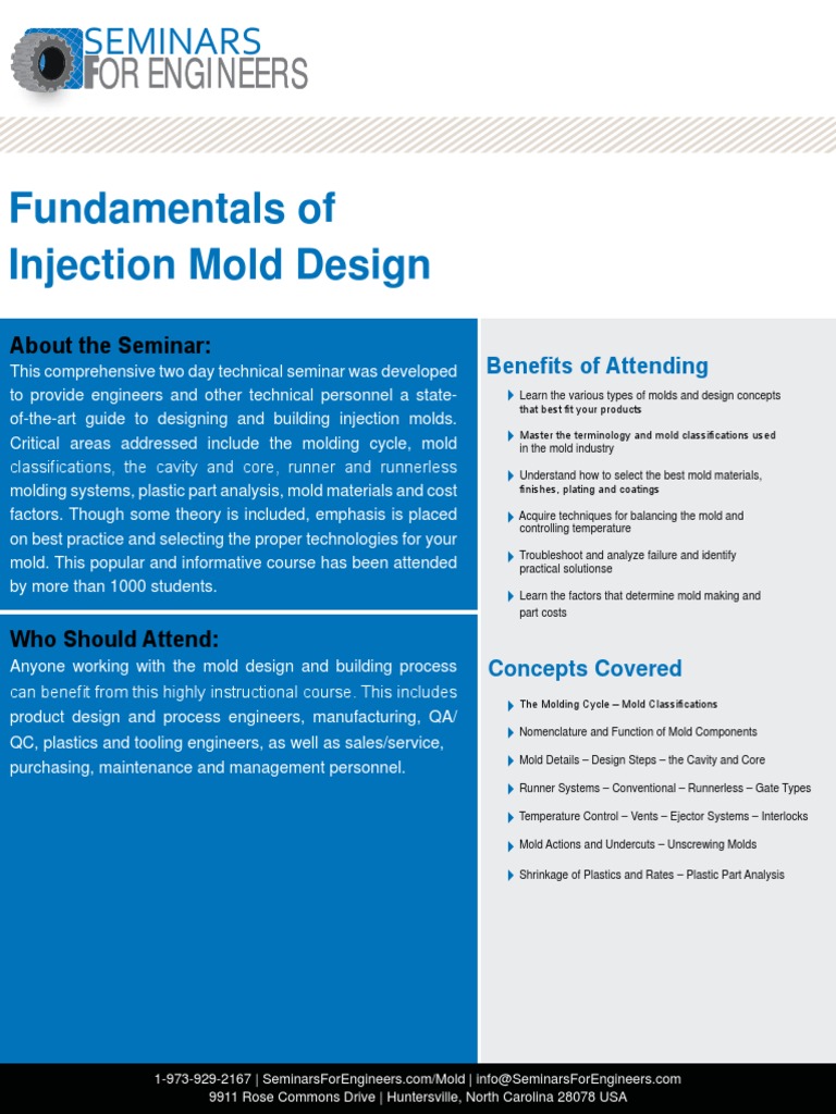 Injection Mold Design Seminar | PDF | Industries | Building Engineering