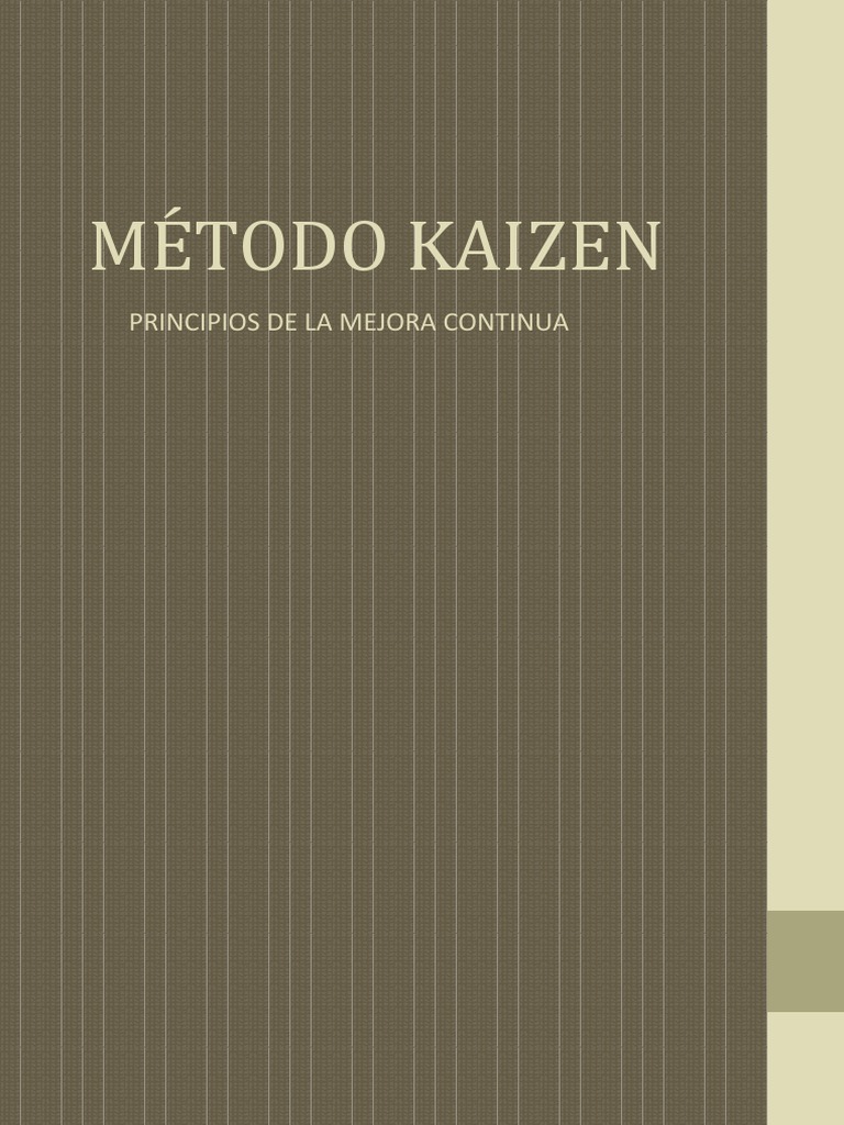Método Kaizen: Mejora Continua en PDF | PDF | Calidad (comercial ...
