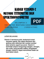 Analisis Kadar Vitamin C Metode Titrimetri Dan Spektrofotometri