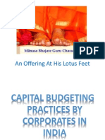 Capital Budgeting Practices by Corporates in India PPT