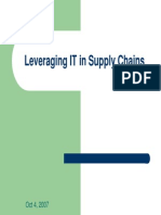 Leveraging IT in Supply Chains
