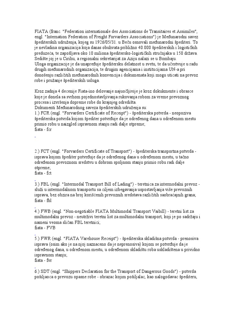 FIATA | PDF