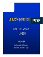 La surdité professionnelle (11.09.2013)