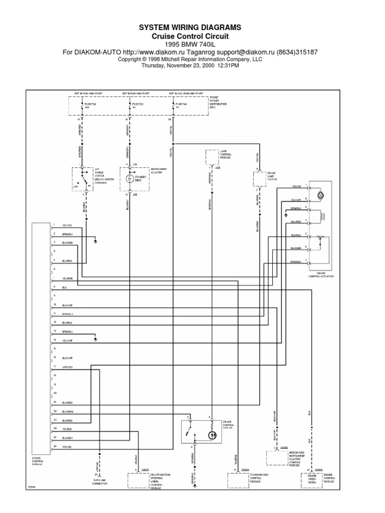 Bmw E38 Schematic Cruise Control Electrical Engineering Technology Engineering