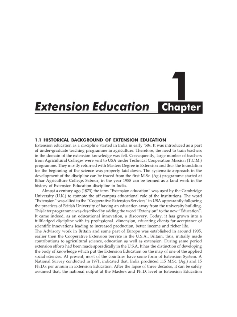 Extension Education +D Fjah PDF Science Sociology