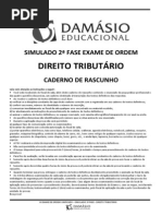 Simulado Damásio OAB 2 FASE XI exame Direito Tributário