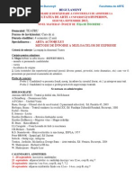 Regulament Admitere Program MASTERAT ACTORIE 2013 - Facultatea de Arte-Hyperion