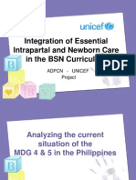 Integration of Essential Intrapartal and Newborn Care in The BSN Curriculum - ADPCN-UNICEF Project