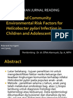 Familial and Community Environmental Risk Factors for Helicobacter