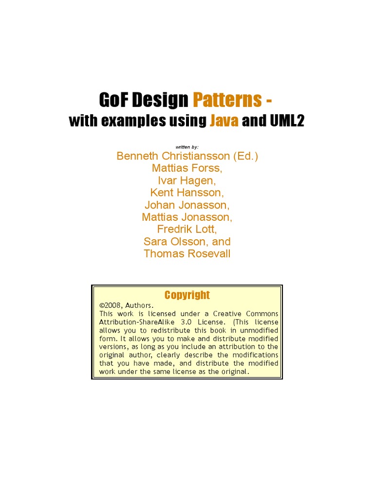 Design Patterns Explained With Java and Uml2 | PDF | Class (Computer ...