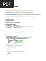 Examples of DHCP