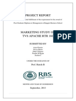 Marketing Study On TVS apache RTR160