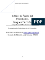 Derrida , Jacques - Estados de ánimo del psicoanálisis